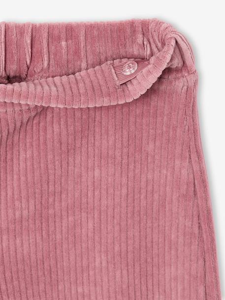 Pantalon fille large en velours anthracite+bleu grisé+chocolat+écru+kaki+marron+mauve+prune+rose 29 - vertbaudet enfant 