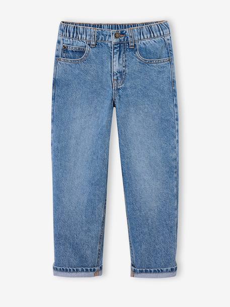 Jean loose morphologie fin double stone+noir 7 - vertbaudet enfant 