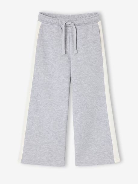 Pantalon jogging large fille gris chiné 2 - vertbaudet enfant 