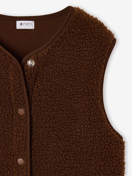 Veste sans manches chocolat+noir+sable 3 - vertbaudet enfant 