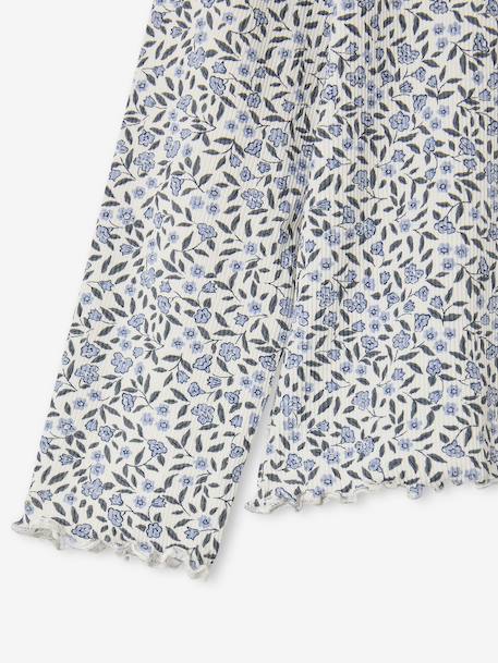 Sous-pull fille manches longues écru+vert 4 - vertbaudet enfant 