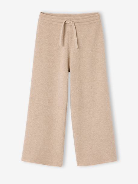 Pantalon large fille anthracite+beige 4 - vertbaudet enfant 