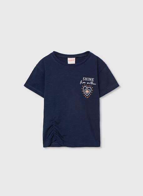 T-shirt fille coton Bleu 1 - vertbaudet enfant 