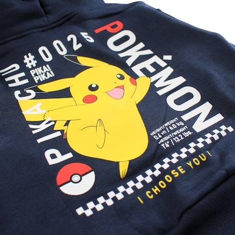 Sweat à capuche garçon pokemon Noir 5 - vertbaudet enfant 