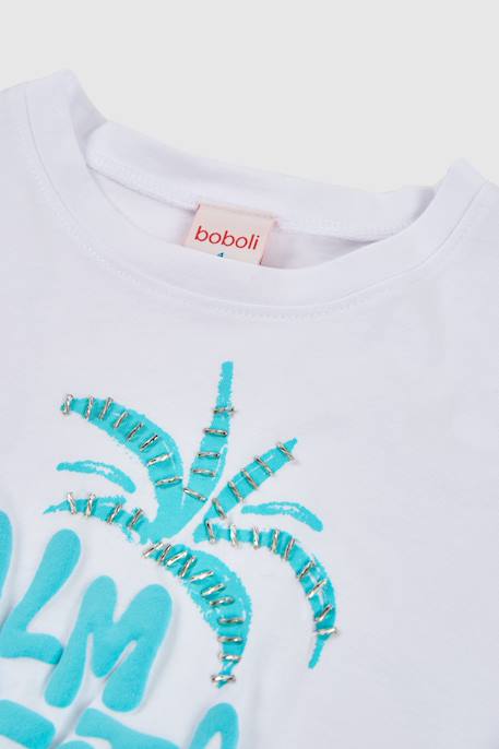 T-shirt fille manches courtes coton Blanc 3 - vertbaudet enfant 