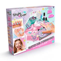 Jouet-Activités artistiques et musicales-Bar à ongles et tatouages glittzy - style 4 ever
