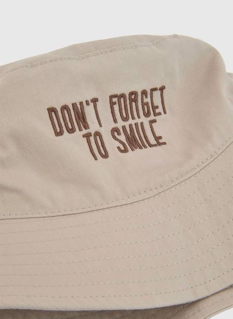 Bob coton don't forget to smile Marron 2 - vertbaudet enfant 