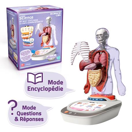 Corps humain interactif 3d avec organes amovibles et quiz éducatif - so science Multicolore 2 - vertbaudet enfant 