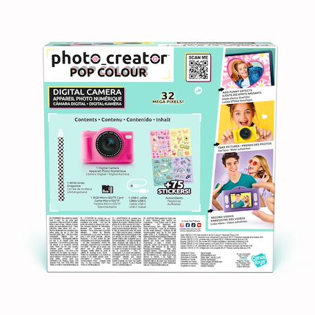 Appareil photo numérique pop couleur - creator Jaune+Rose+Vert+Violet 3 - vertbaudet enfant 