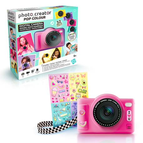 Appareil photo numérique pop couleur - creator Jaune+Rose+Vert+Violet 7 - vertbaudet enfant 