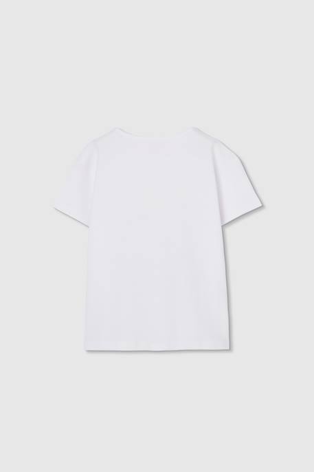 T-shirt coton imprimé surfeuse pour fille Blanc 2 - vertbaudet enfant 