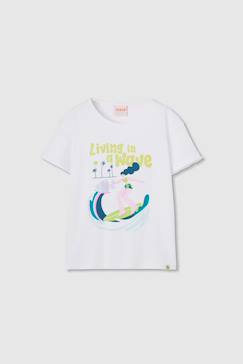 T-shirt coton imprimé surfeuse pour fille  - vertbaudet enfant