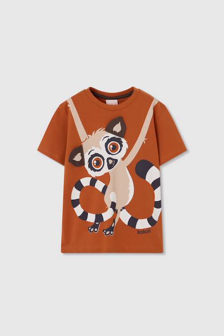 T-shirt enfant imprimé animal Marron 2 - vertbaudet enfant 