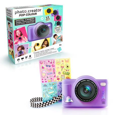 Appareil photo numérique pop couleur - creator Jaune+Rose+Vert+Violet 17 - vertbaudet enfant 