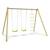 Portique balançoire double pour enfants avec echelle de corde - Jardin Extérieur Bois 2 - vertbaudet enfant 