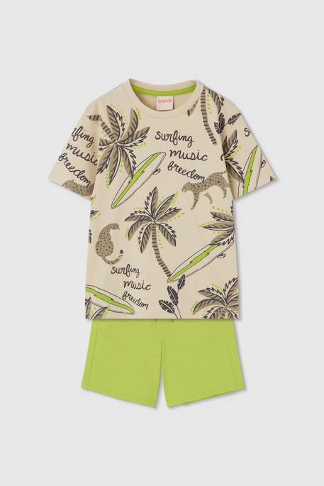 Garçon-Ensemble enfant t-shirt et bermuda en coton