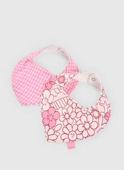 Puériculture-Lot de 2 bavoirs bébé en coton imprimé