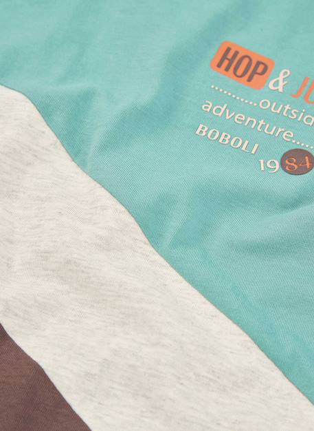 T-shirt enfant en coton block Vert 4 - vertbaudet enfant 