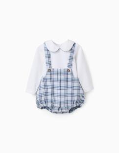 -Body en coton + combinaison à carreaux b&s