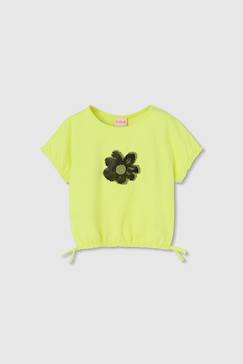 T-shirt fille en jersey élastique  - vertbaudet enfant