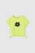 T-shirt fille en jersey élastique Vert 1 - vertbaudet enfant 