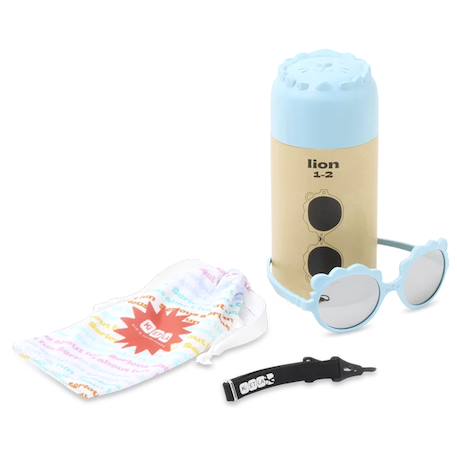 Lunettes de soleil lion Bleu ciel+Jaune+Vert foncé+Violet 3 - vertbaudet enfant 