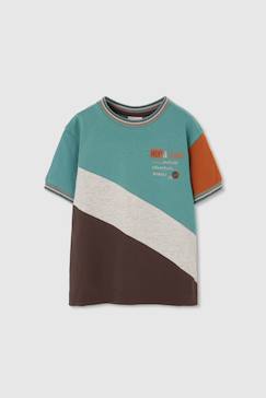 Garçon-T-shirt, polo, sous-pull-T-shirt-T-shirt enfant en coton color block