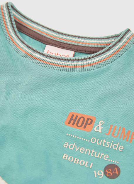 T-shirt enfant en coton block Vert 3 - vertbaudet enfant 