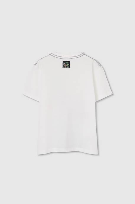 T-shirt garçon coton imprimé Blanc 2 - vertbaudet enfant 