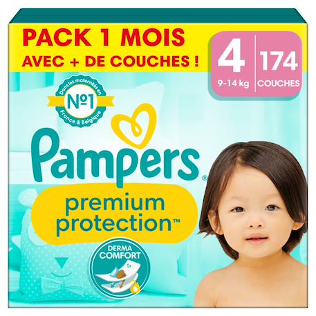 174 couches premium protection, taille 4, 9-14 kg Blanc 1 - vertbaudet enfant 