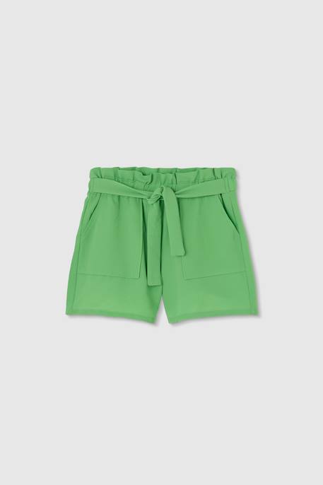 Short taille paperbag pour fille Vert 1 - vertbaudet enfant 