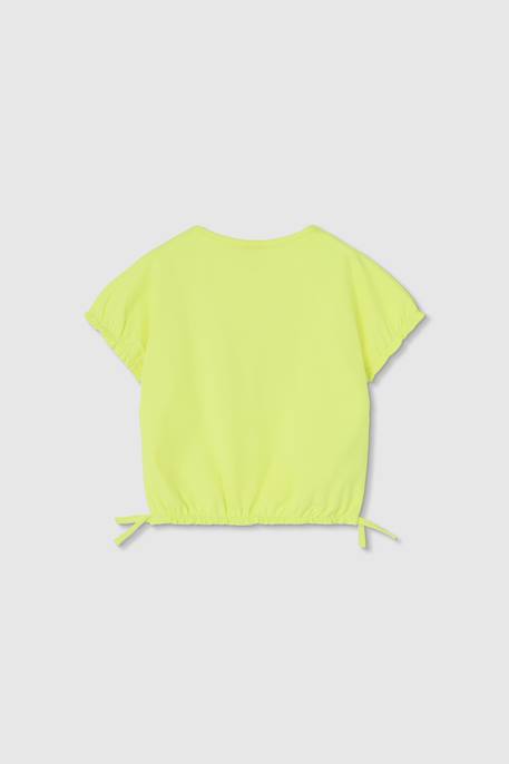 T-shirt fille en jersey élastique Vert 2 - vertbaudet enfant 