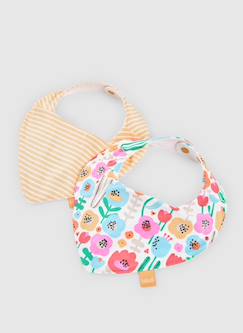 Puériculture-Lot de 2 bavoirs bandana coton pour bébé