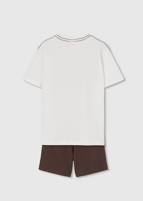 Ensemble coton imprimé kangourou pour garçon Blanc 2 - vertbaudet enfant 