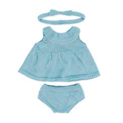 Jouet-Poupons et poupées-Ensemble tricoté 38cm - robe et bandeau