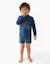 Ensemble de bain avec protection uv 40+ et motif Bleu foncé 1 - vertbaudet enfant 