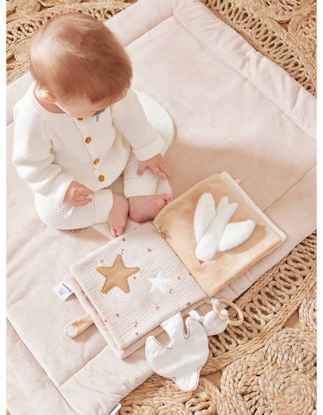 Livre d'activités tissu - bali moka & snow Ecru 1 - vertbaudet enfant 