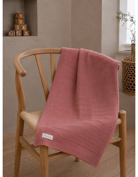 Couverture en tricot bio 75x100cm Rouge 2 - vertbaudet enfant 
