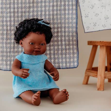 Ensemble tricoté 38cm - robe et bandeau Bleu 3 - vertbaudet enfant 