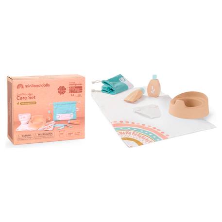 Ensemble d´hygiène en bois pour poupées Marron 1 - vertbaudet enfant 