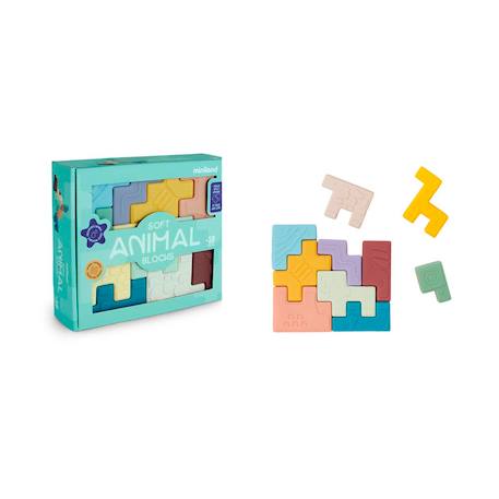 Puzzle pour bébé en blocs souples Beige 1 - vertbaudet enfant 