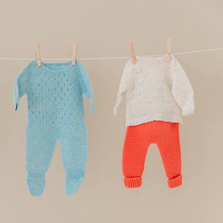 Ensemble tricoté 38cm - pull et pantalon Rouge 3 - vertbaudet enfant 