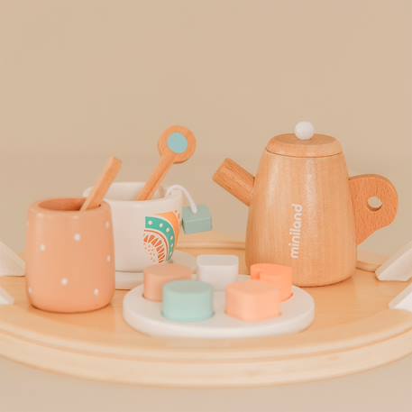 Ensemble de thé en bois pour poupées Marron 2 - vertbaudet enfant 
