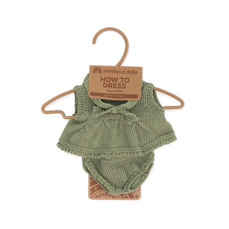 Ensemble tricoté 21cm - robe et bandeau Vert 4 - vertbaudet enfant 
