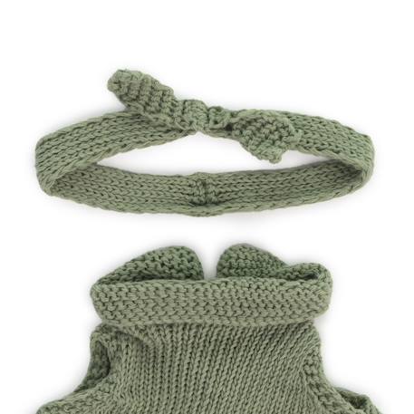 Ensemble tricoté 21cm - robe et bandeau Vert 2 - vertbaudet enfant 