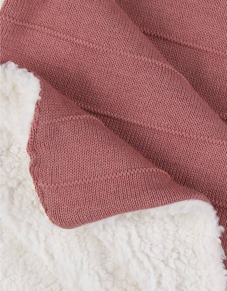 Couverture en tricot bio et sherpa Rouge 6 - vertbaudet enfant 