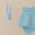 Ensemble tricoté 38cm - robe et bandeau Bleu 2 - vertbaudet enfant 