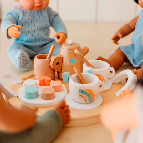 Ensemble de thé en bois pour poupées Marron 5 - vertbaudet enfant 