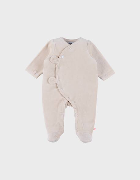 Pyjama dors-bien en velours Beige 2 - vertbaudet enfant 