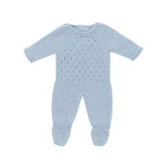 Jouet-Poupons et poupées-Poupées mannequins et accessoires-Pyjama en tricot bleu pour poupée de 38cm